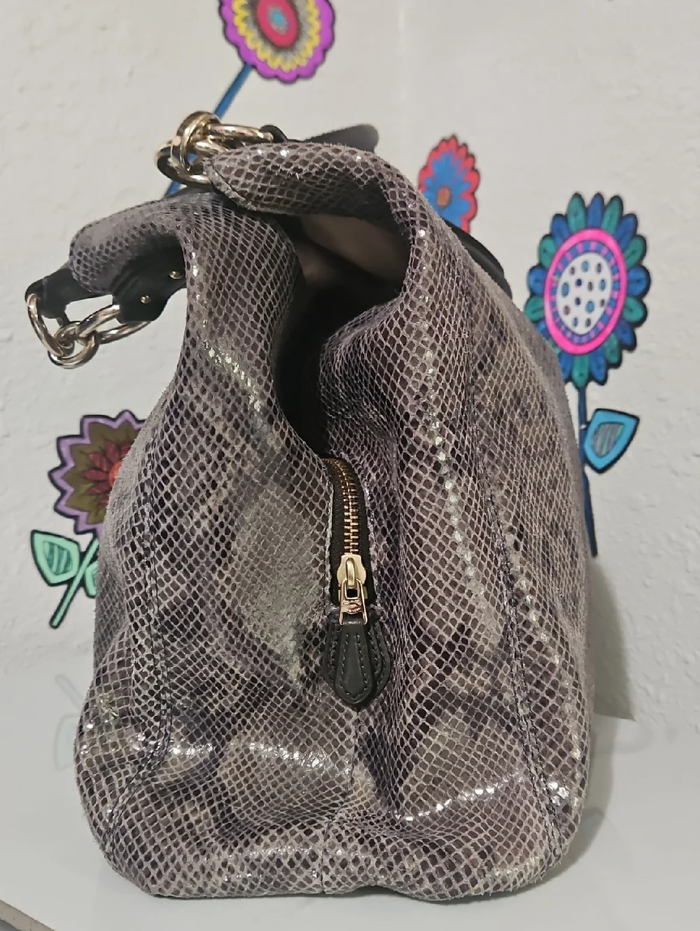 Coach Madison Phoebe Snakeskin Embossed Hobo bag